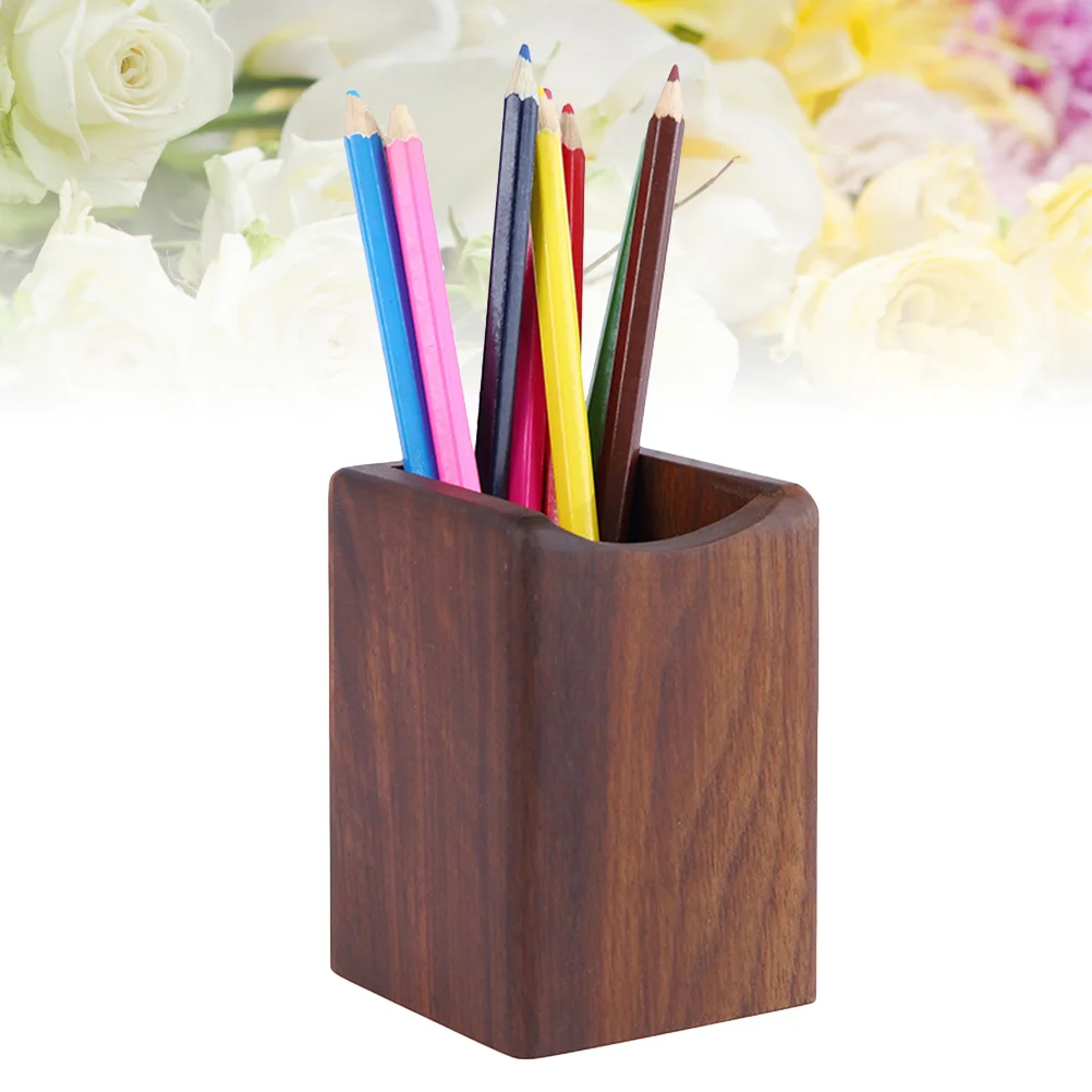

Walnut Pen Holder Multiple- Use Pen Holder Pen Holder for Desk Office Box Pot Desktop Pen Holder