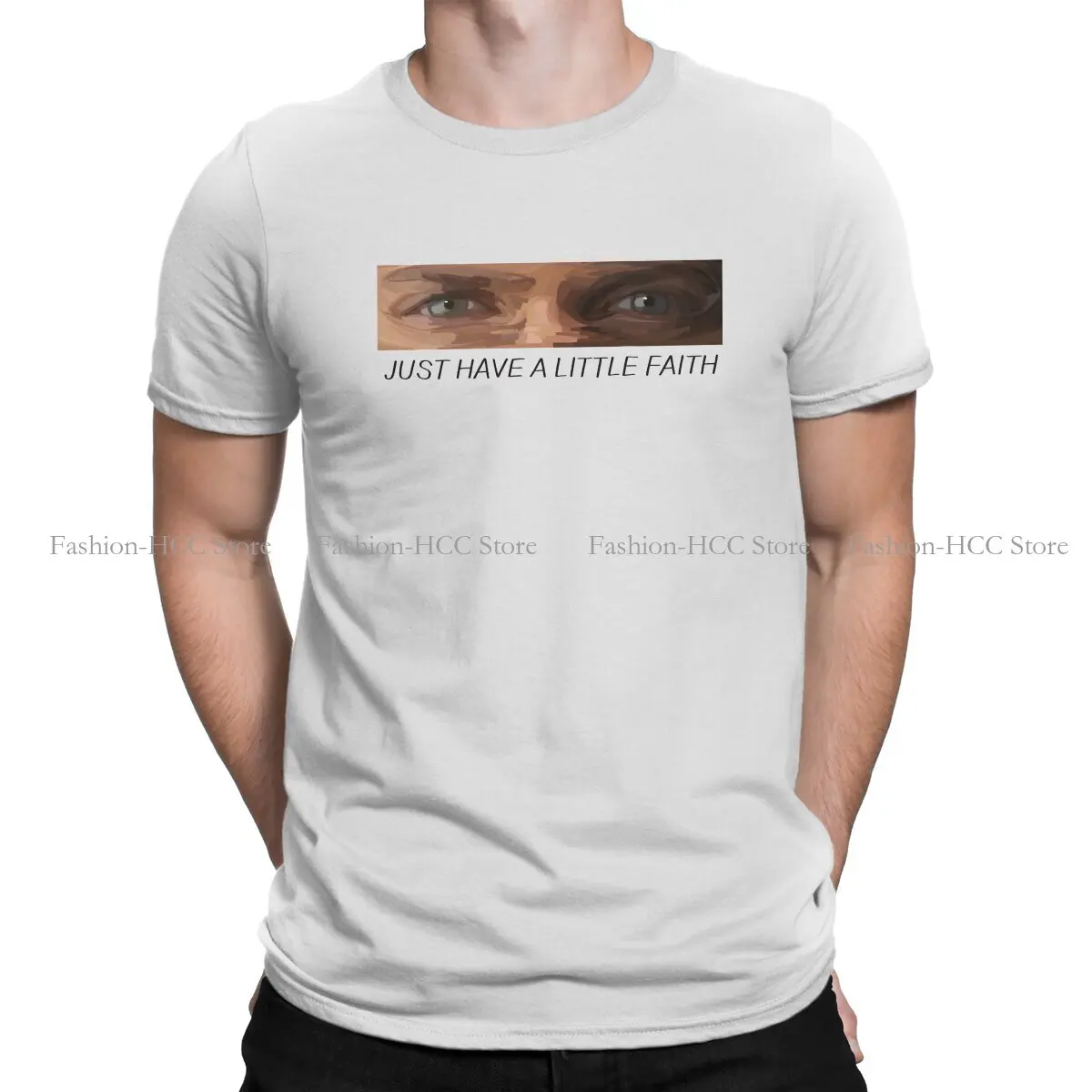 

Prison Break TShirt for Men Michael Scofield Just Have a Little Faith Summer Sweatshirts Polyester T Shirt Trendy Loose
