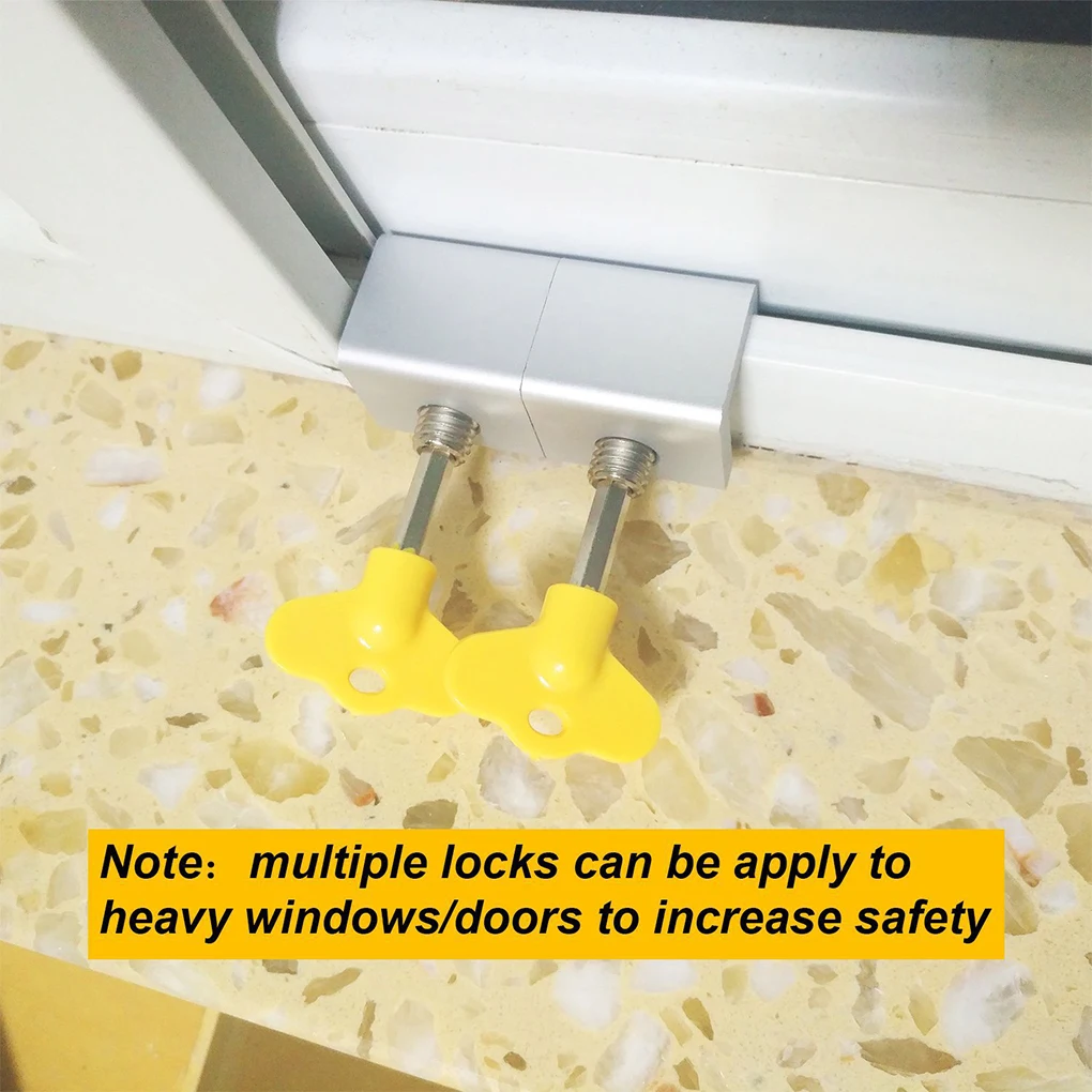 

Sliding Window Lock Security Protection Aluminum Alloy Latch Manual Office Shop Stopper Child-proof Single Buckle