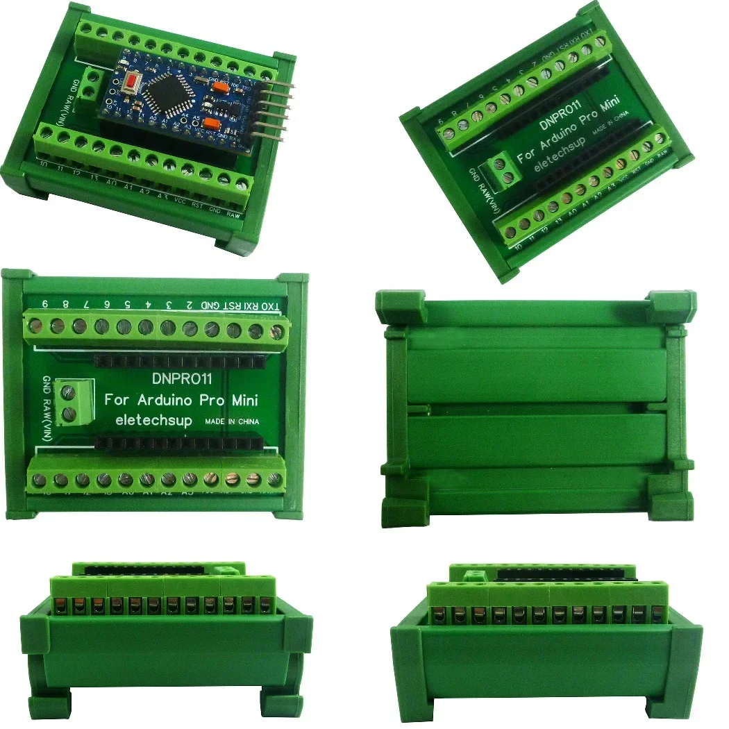 DNPRO11 Модуль адаптера винтовой клеммной колодки для крепления на DIN-рейку Arduino Pro