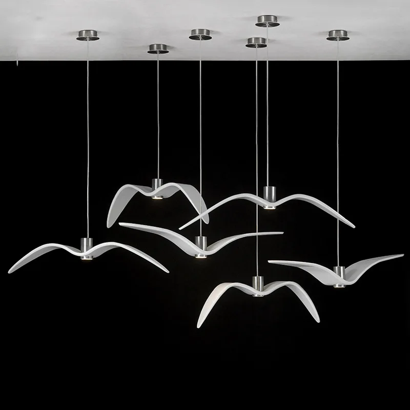 

Nordic Pendant Lamp Seagull Design Led Chandeliers for Bar Kitchen Birds Chandelier Ceiling Luminaire Light Fixture Home Decor