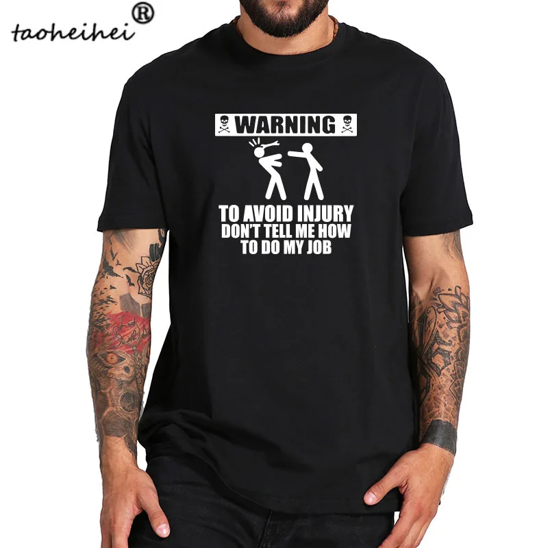 Инженерная футболка европейский размер предупреждение во избежание травм время