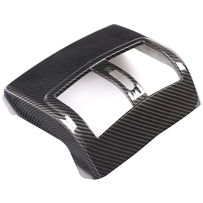 

2X ABS Carbon Fiber Rear Air Condition Outlet Vent Cover Trim Sticker For Mercedes Benz W212 E-Class 2012-2015