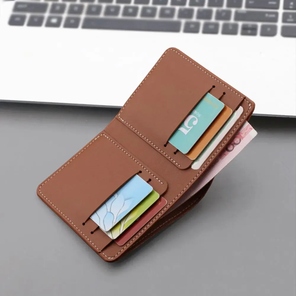 

Male Coins Purse Driver License Bank card ID Card Holder Men Wallet Leather Money Case Foldable Wallet Slim Billfold