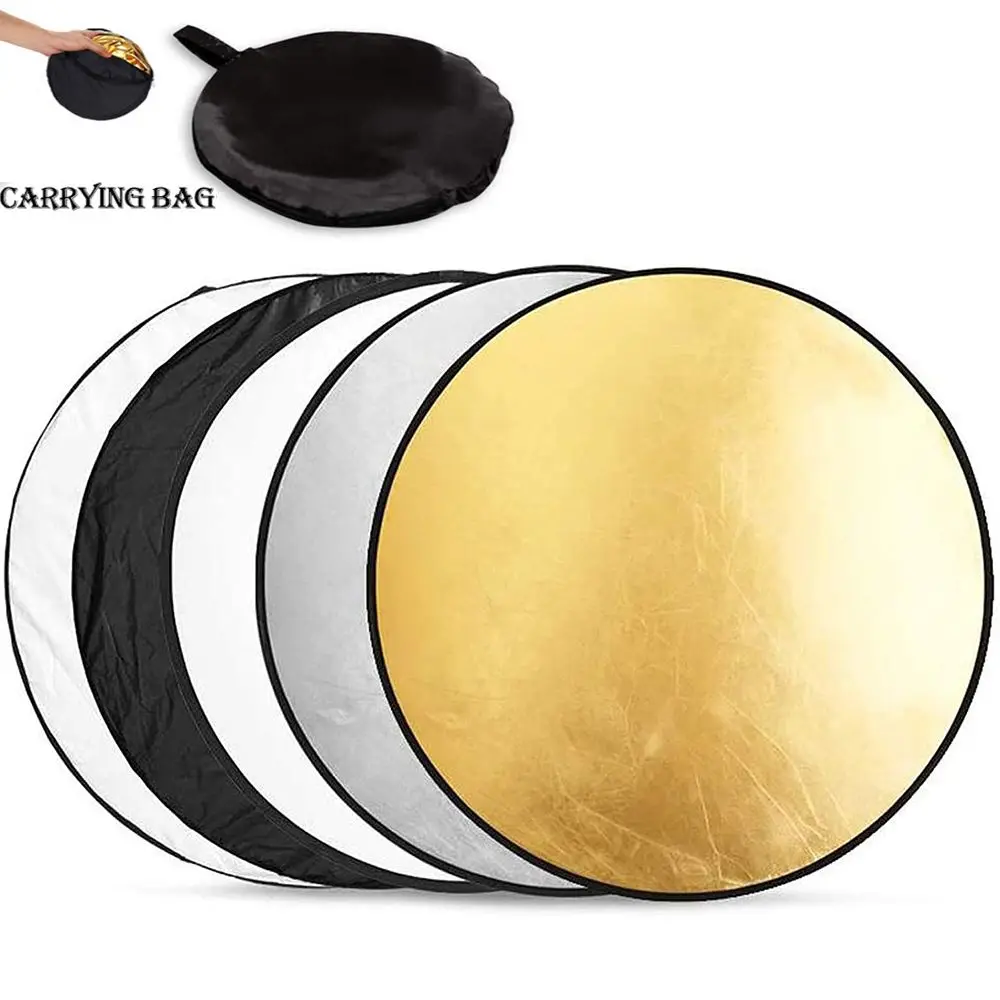 

60cm 80cm 110cm Multi-Disc Photo Studio Outdoor Round Photography Light Diffuser Collapsible Reflector