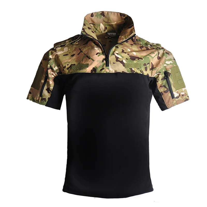 

SMVP мужская летняя тактическая армейская Военная Боевая спортивная рубашка быстросохнущая одежда для охоты кемпинга пешего туризма Мультикам камуфляж