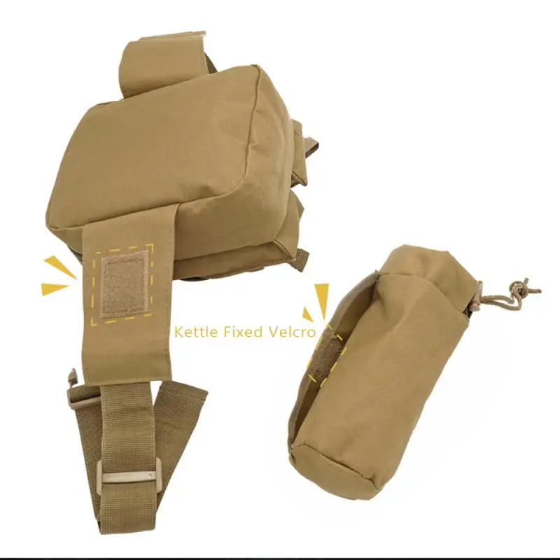 Multi-purpose Kettle Waist Bag Sports Water Bottle Pocket Canvas Unisex Hip Purse Travel Running Backpack Men Military Backpack