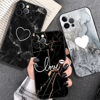 marble love heart airplane phone case for iphone 12 13 mini 11 pro xs xr max 8 7 plus x se2020 xr fashion back cover