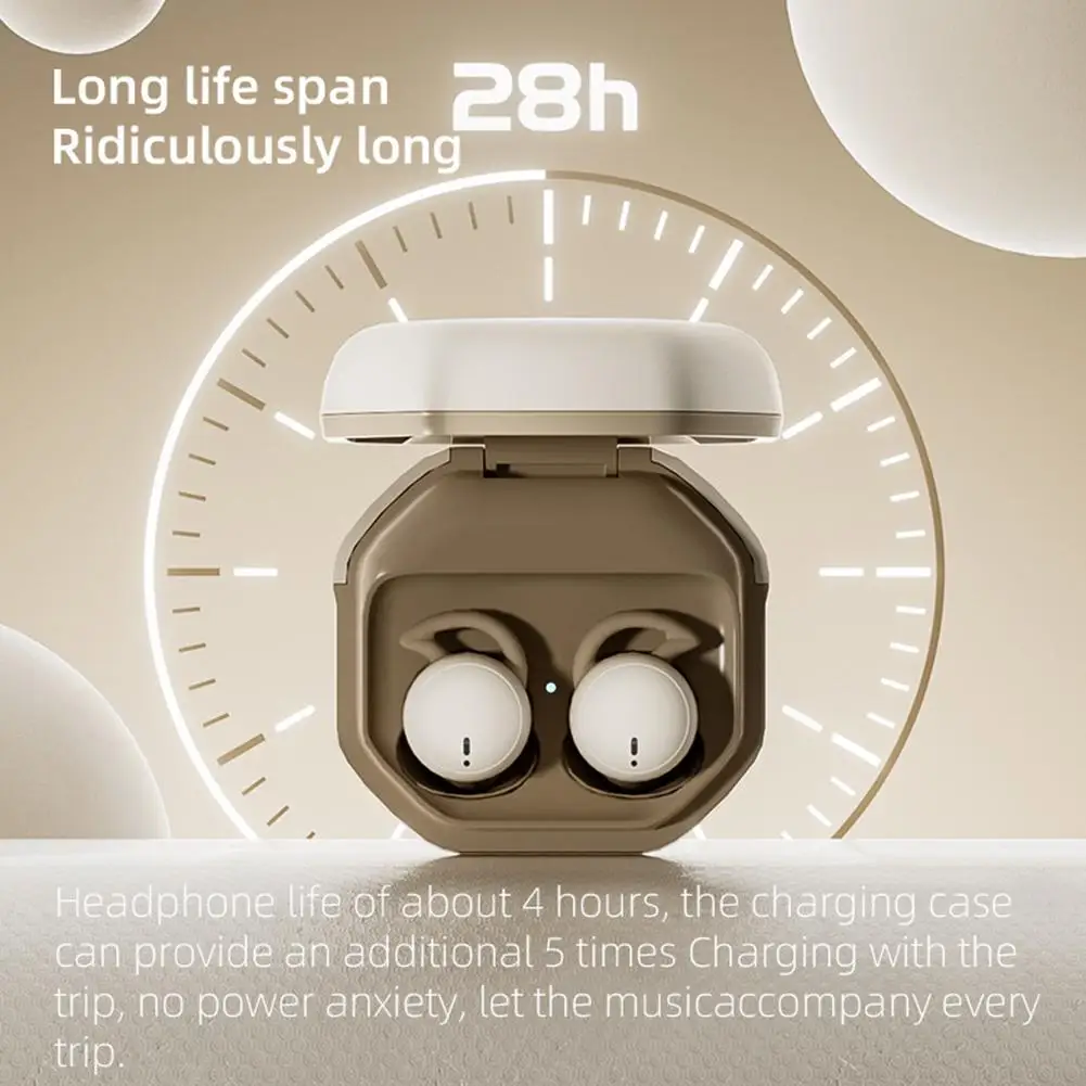 Беспроводные Bluetooth-наушники TWS, невидимые наушники-вкладыши для сна, наушники с шумоподавлением, Bluetooth 5,3, головка T6A1