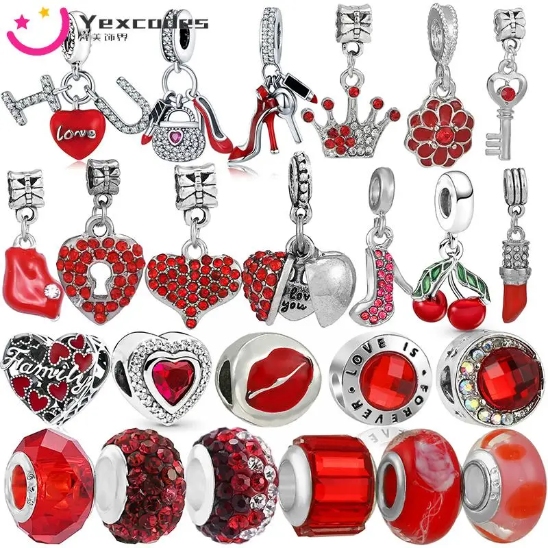 2 шт./партия, креативные шпильки Обожаю. Браслет с короной и шармами DIY, ожерелье, браслеты, подарок на день Святого Валентина