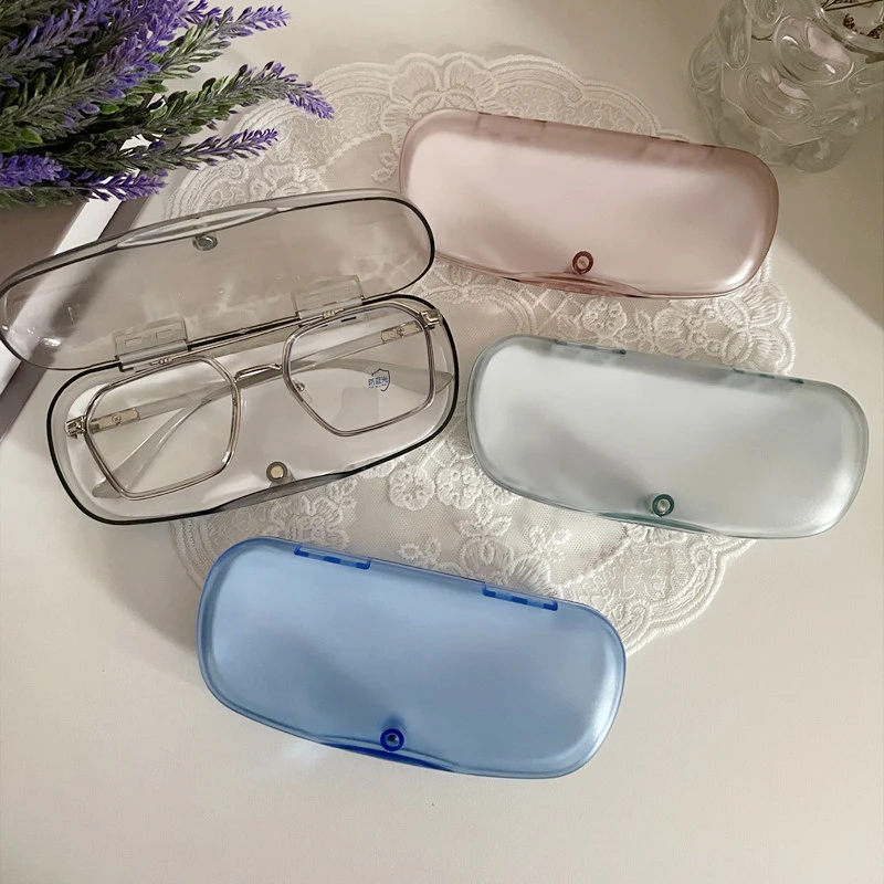 

Colored Glasses Case Transparent Portable Sunglasses Case Waterproof Glasses Protector Box Myopia Glasses Protective Organizer