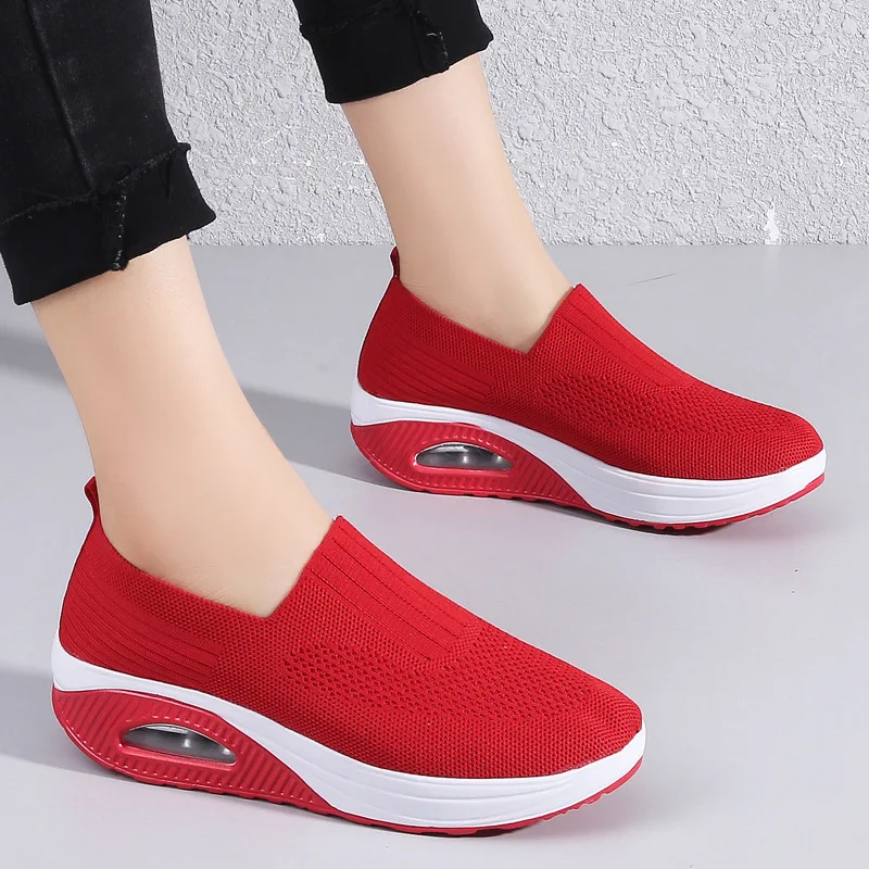 2023 Sneakers Women Fashion Shoes New Breathable Women's Vulcanized Shoes Thick Bottom Solid Female Shoes Deportivas Hombre