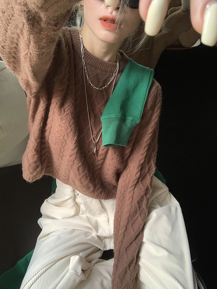 

A Top women's long-sleeved all-match casual fall/winter hooded casual pants sports short jacket women's pullover