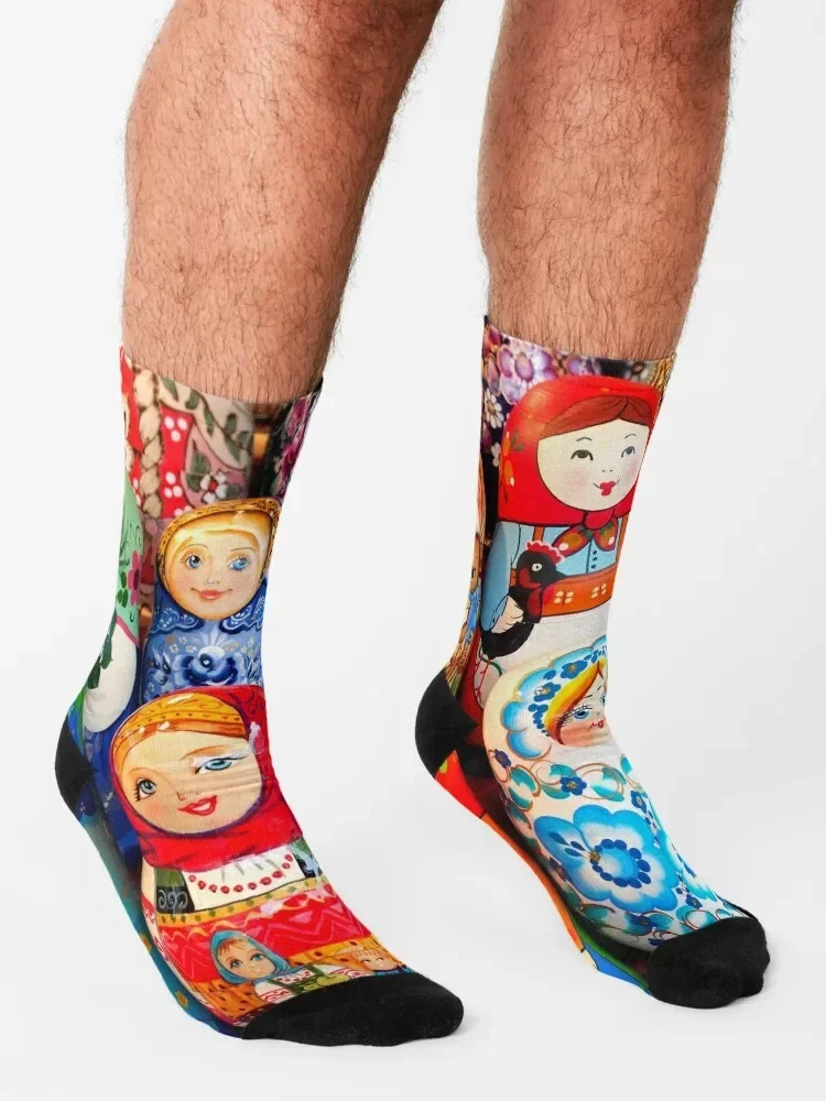 Matrioska носки чулки компрессионные на Хэллоуин индивидуальные спортивные мужские