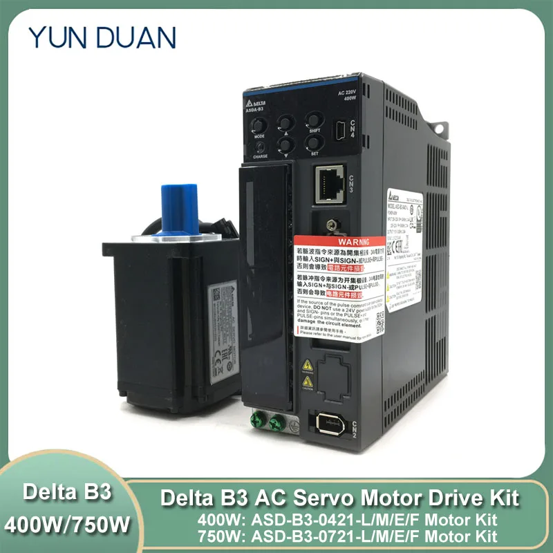 

Delta B3 AC Servo Motor Drive Kit Replace B2 400/750W ECM-B3M-C20604RS1 ASD-B3-0721-L CANopen EtherCAT DMCNET with Brake