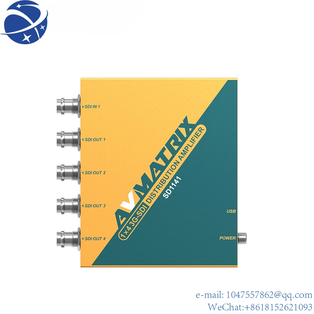 

SD1141 AVMATRIX 1in 4 out Amplifier Splitter 1080p60hz 3G-SDI Signal Video Splitter for camera