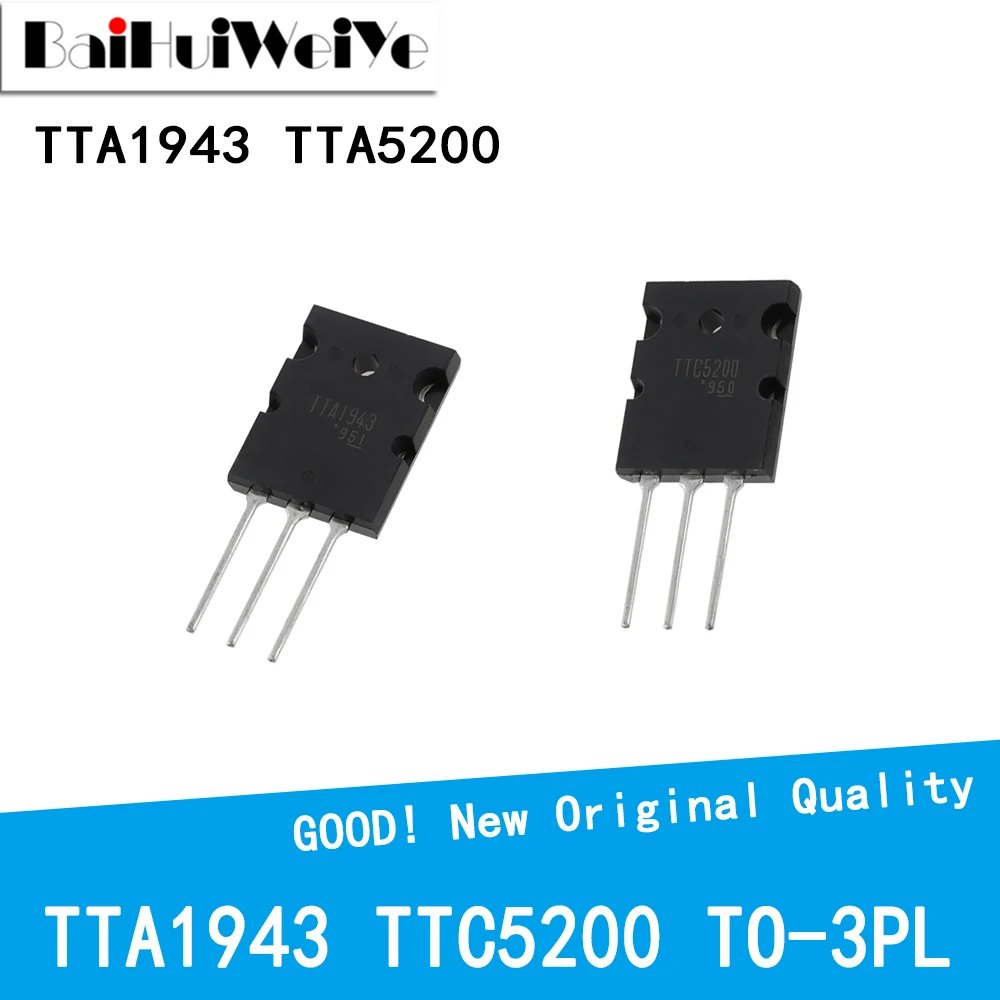 

5PCS/LOT TTA1943 TTC5200 2SA1943 2SC5200 TO-3PL High-Power Audio Power Amplifier Transistor Tube New Good Quality Chipset