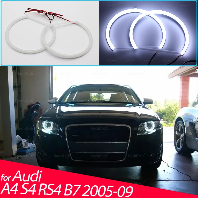 

2 Years Warranty White Cotton Light LED Angel Eye Halo Daytime Light for Audi A4 S4 RS4 B7 2005-2009 Car Accessories