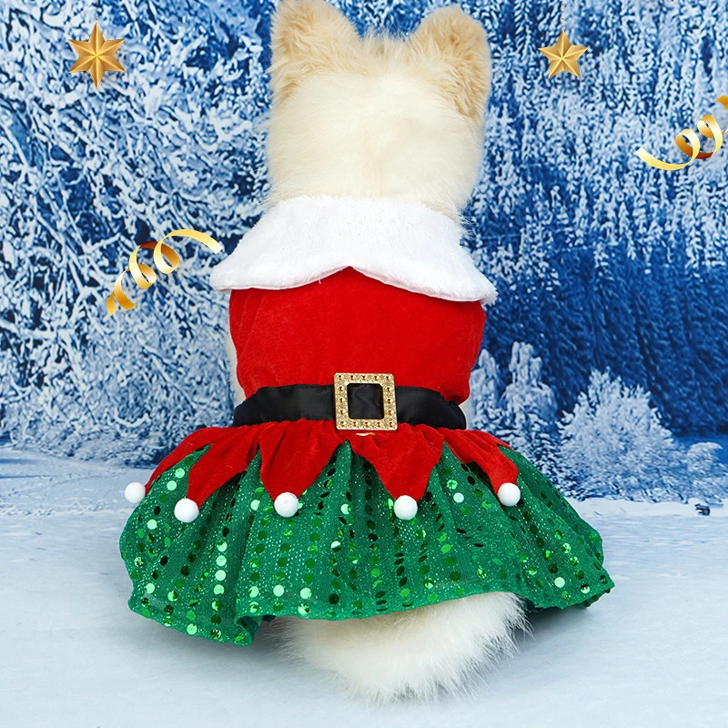 

Christmas Dress Up Durable Lovely Eye-catching Unique Festive Santa Theme Pet Accessories Christmas Decorations For Pets Trend