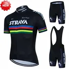 2022 Strava, командная велосипедная одежда, велосипедный комплект из Джерси, летняя велосипедная одежда с коротким рукавом, мужской комплект из Джерси для горного велосипеда, спортивная одежда