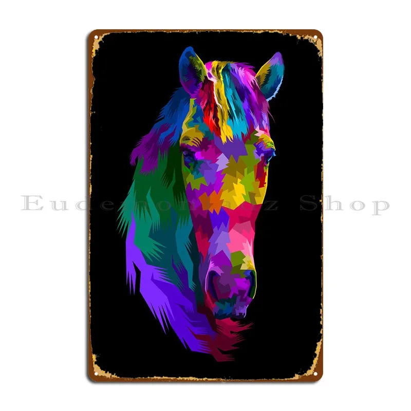 

Металлические знаки голова лошадь покраска клуба бара Настенный декор Печать клуба жестяной знак постер