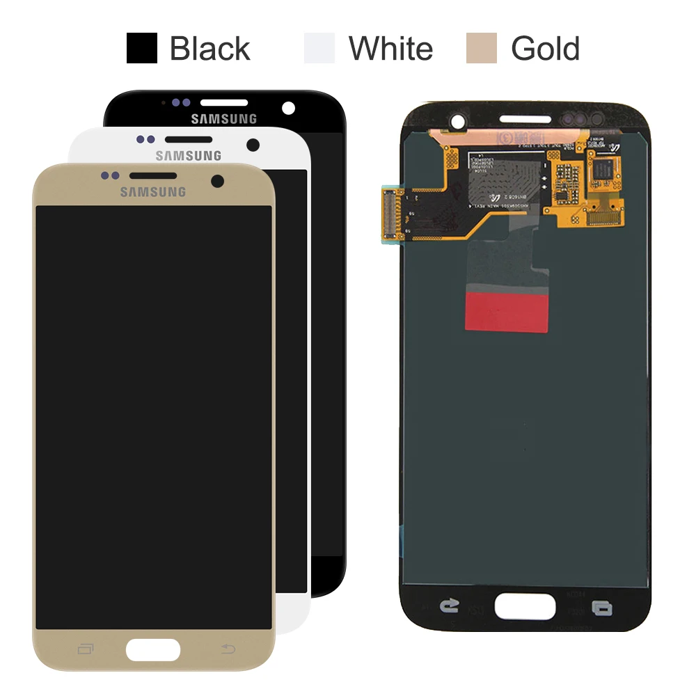 100% протестированный 5 1 ''оригинальный G930F дисплей для Samsung Galaxy S7 с рамкой G930 ЖК