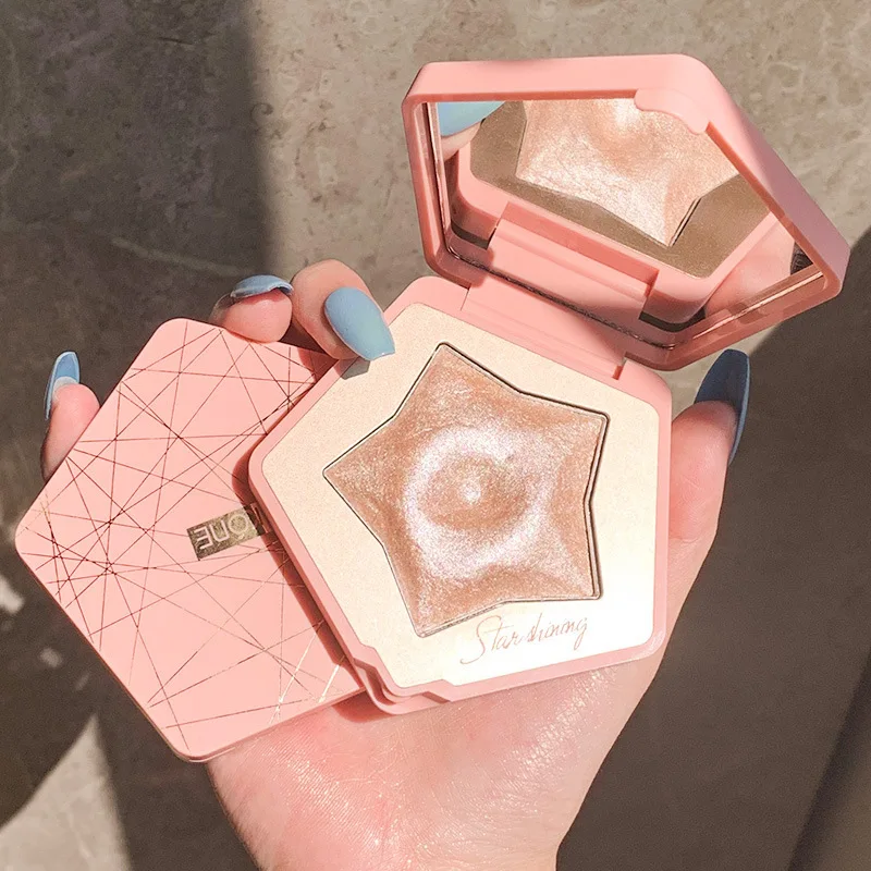 

1pcsSUIKONE Sukana dazzling star glitter highlight powder cake natural three-dimensional nose shadow brightening mashed potatoes