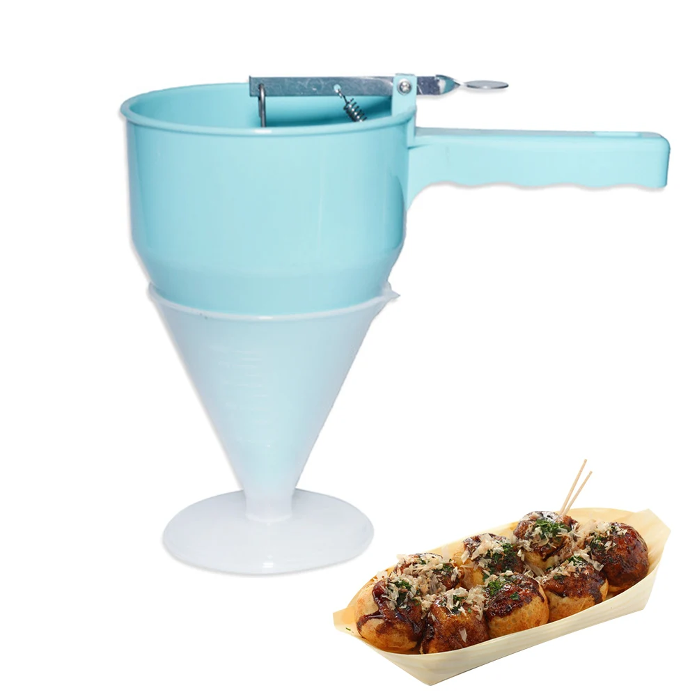 Baking Restaurant With Stand Cooking Tool Home Kitchen ABS Easy Clean For Takoyaki Funnel Pancake Batter Dispenser DIY