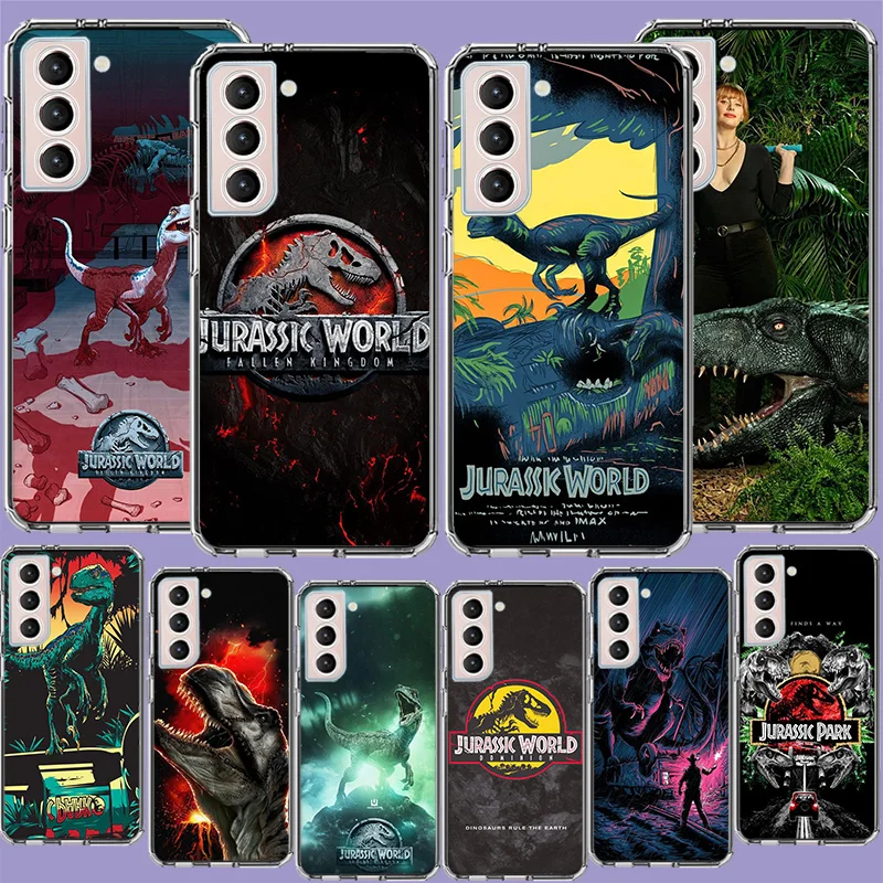 

World Jurassic Park Phone Case For Samsung Galaxy S23 Ultra S22+ S21 Plus S20 FE S10 Lite S10E S9 S8 S7 Edge Cover