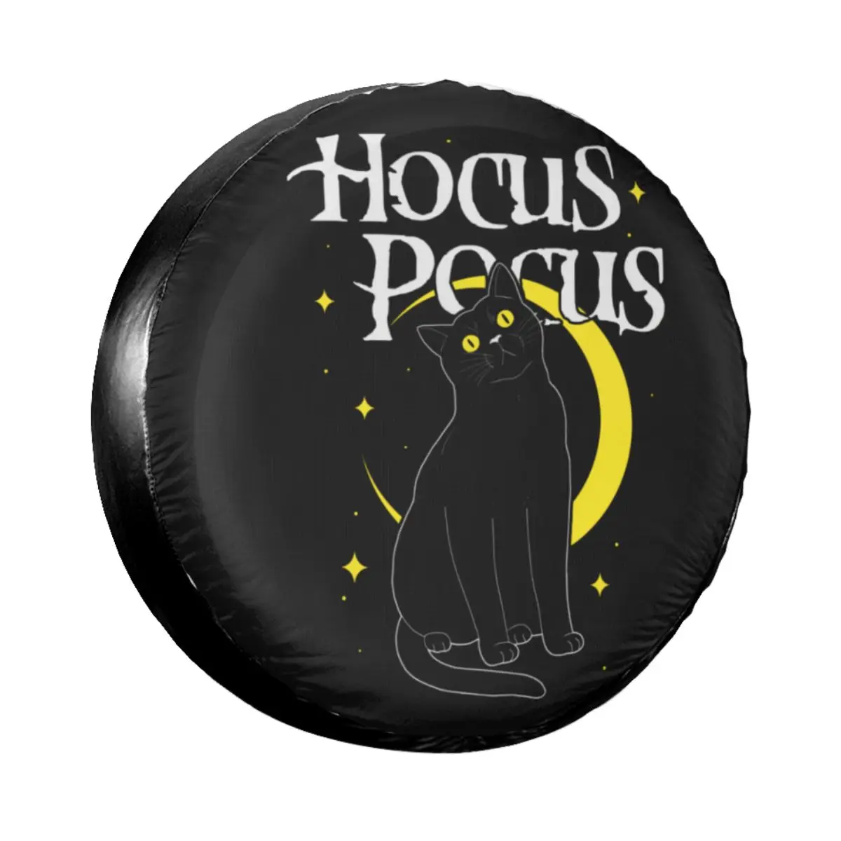 

Hocus Pocus Black Cat Spare Tire Cover Bag Pouch for Suzuki Halloween Movie Waterproof Car Wheel Covers 14" 15" 16" 17" Inch