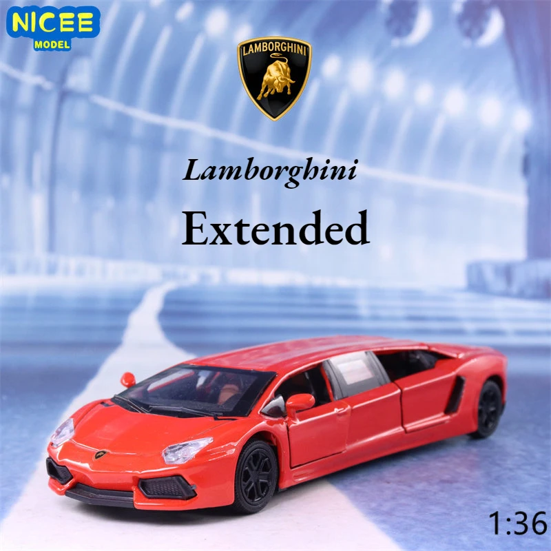 

1:36 Lamborghini расширенная версия, модель из сплава, Спортивная модель, литой Супер гоночный автомобиль, лифтинг-хвост, горячее колесо для детей A238