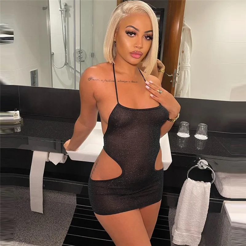 

Sexy Cut Out Bodycon Dress Women Backless Mini Summer Vestidos Fashion Night Club Wear Summer New Female Dress Dropshipping