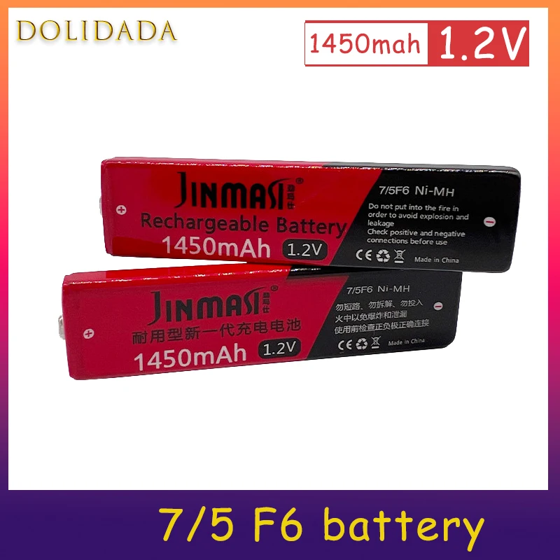 

Original 1.2V Ni-Mh Rechargeable Battery 67F6 1450mAh 7/5 F6 Chewing Gum Cell for Walkman MD CD Cassette Player Batteries