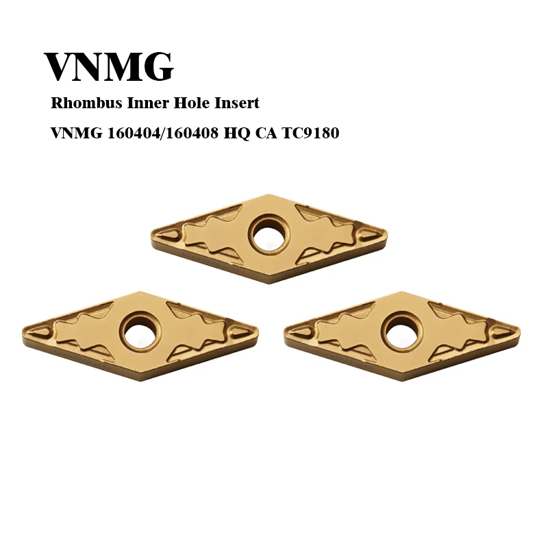 

Rhombus Inner Hole Cutting Tool VNMG160404 HQ CA / VNMG160408HQ CA TC9180 CNC Blade Carbide Inserts Alloy Lathe 10PCS