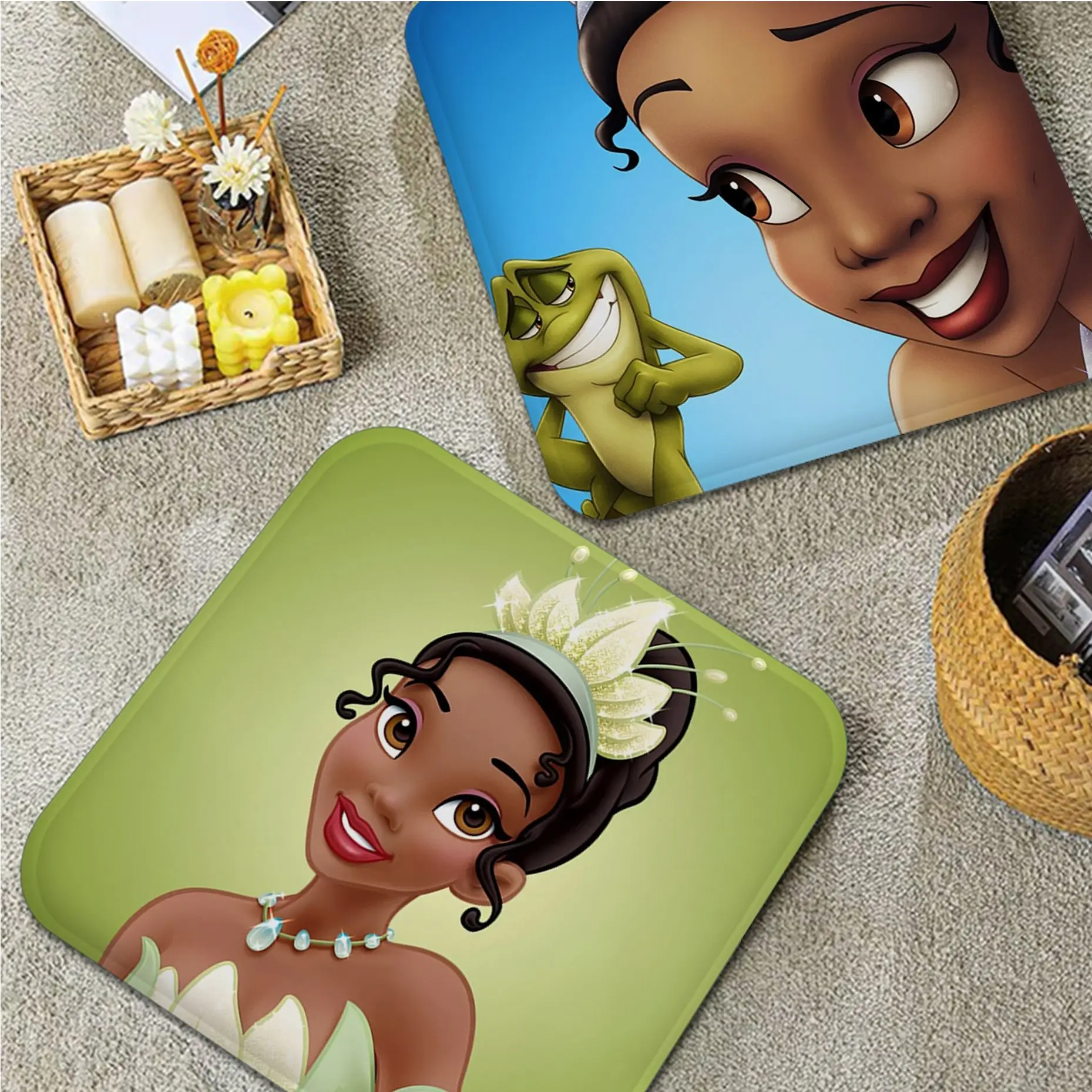 

Disney Princess Tiana European Dining Chair Cushion Circular Decoration Seat For Office Desk Seat Mat