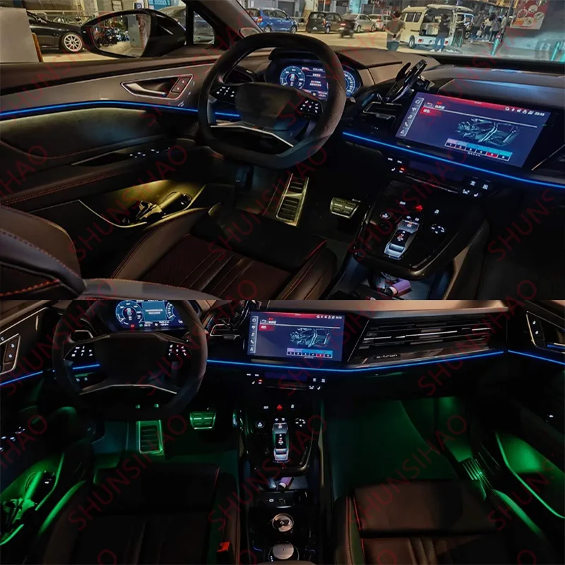 Атмосферная лампа Shunsihao для Q5 e-tron 2022 + украшение автомобиля 256 цветов окружающее