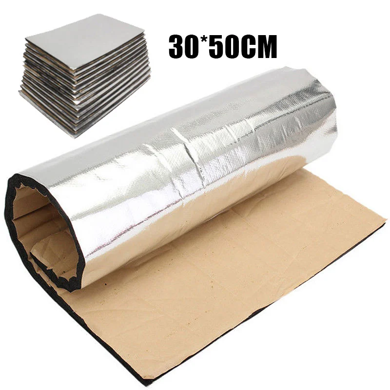 

5/10 Sheets Car Sound Deadener Heat Insulation Mat 30*50CM Cars Soundproof Cotton Auto Interior Accessories Universal