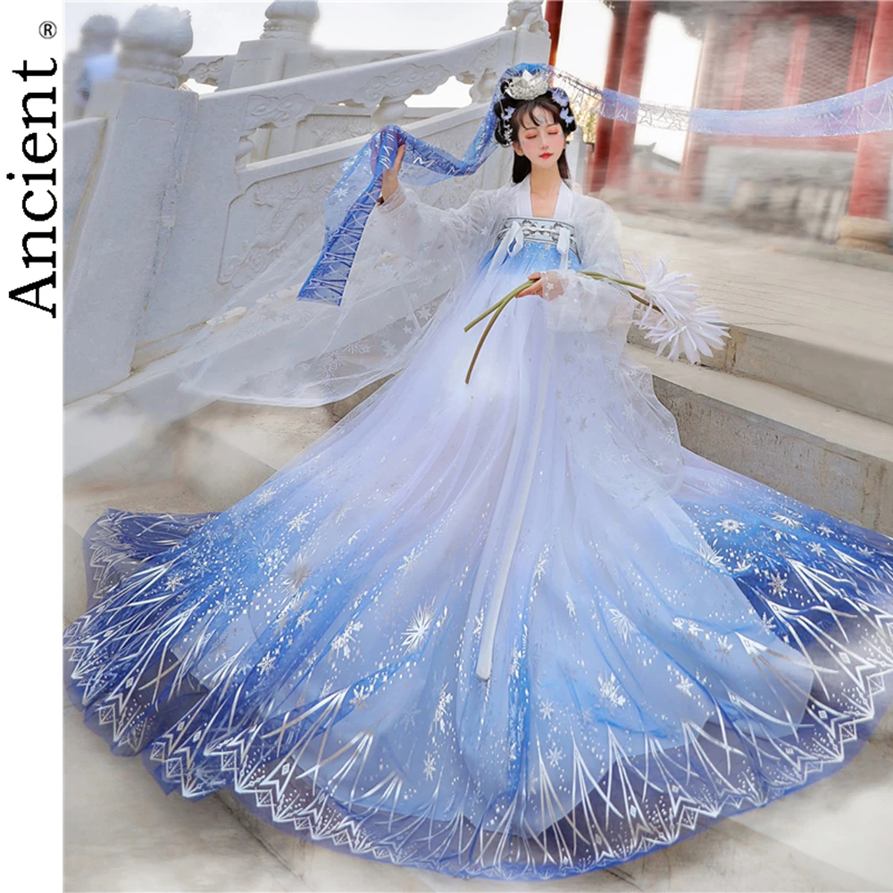 Традиционная Династия Тан ханьфу в китайском стиле Косплей сказочное платье