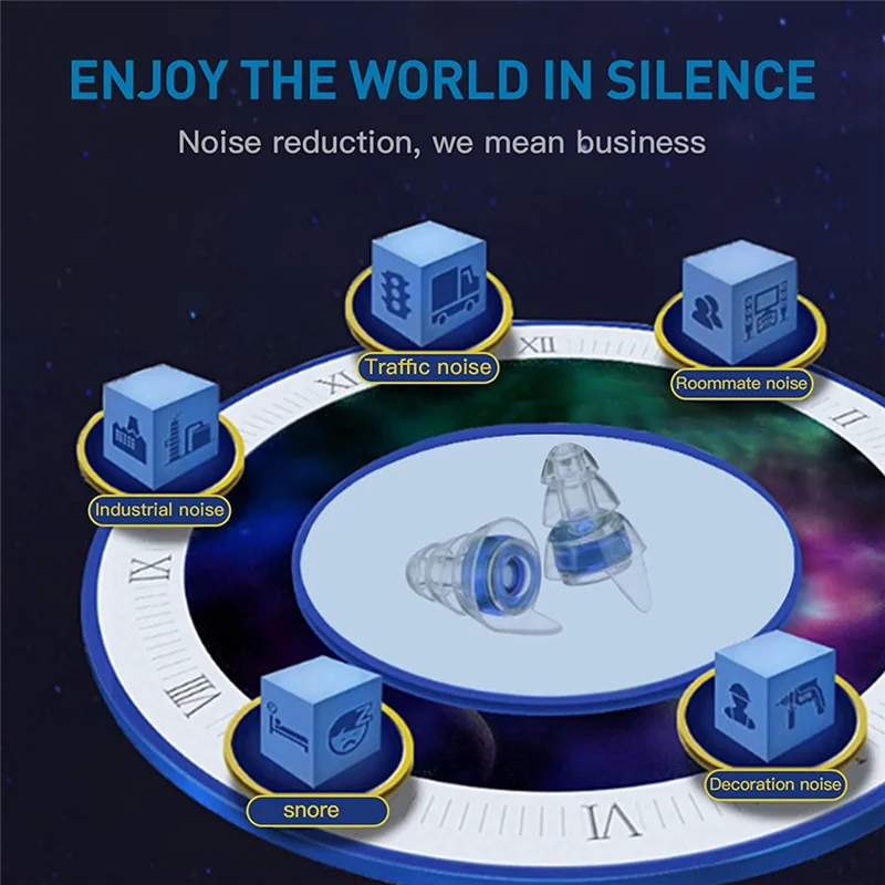 2-парные высококачественные концертные беруши с фитлером защита слуха для