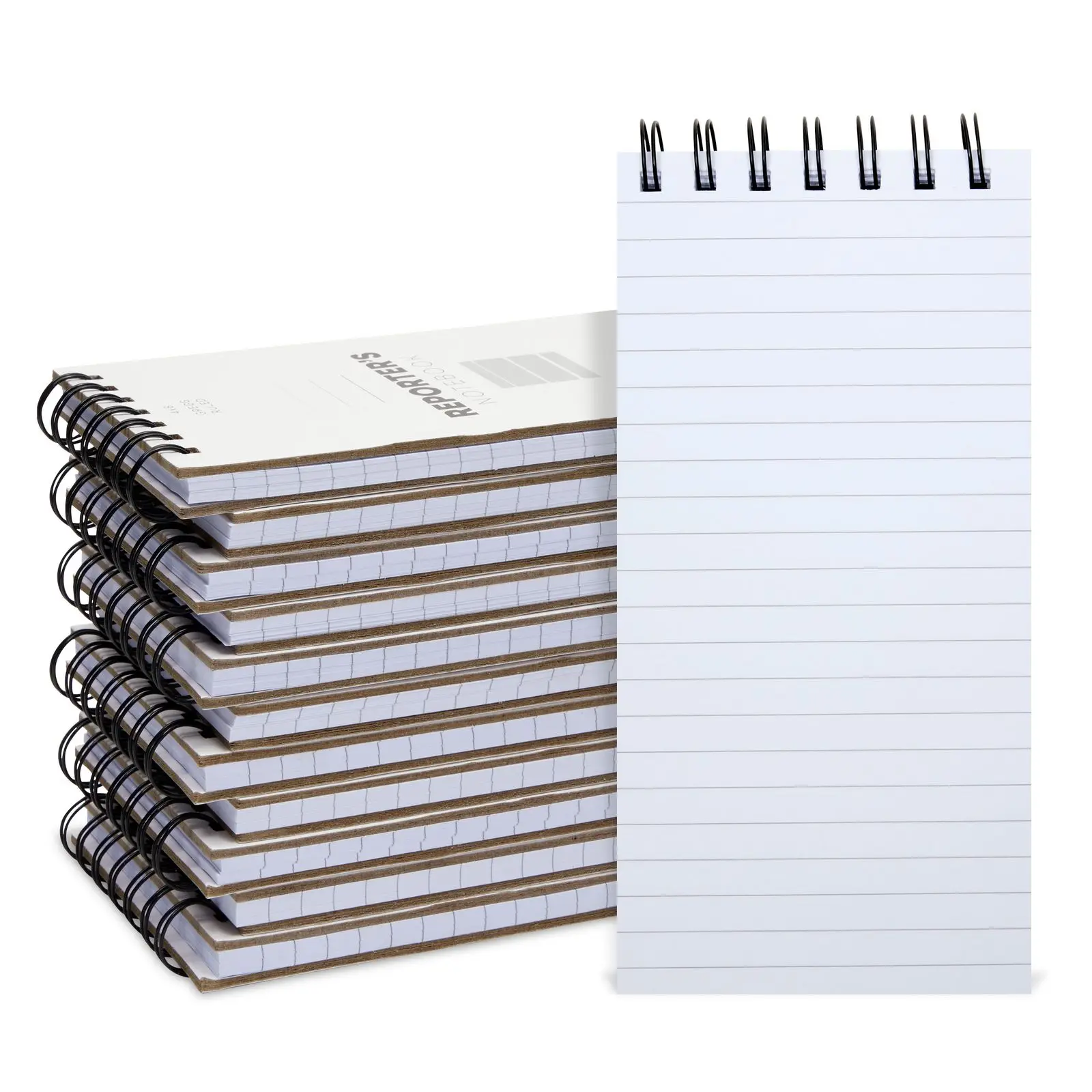 

12 Pack Reporters Notebook, Spiral Note Pad Journalist, Detective, 70 Sheets/140 Pages Per Book, 4x8 inches
