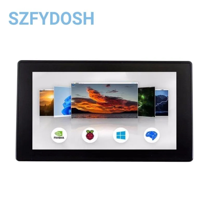 

Raspberry Pi 7-дюймовый сенсорный экран IPS 1024x60 0 ЖК HDMI-совместимый дисплей + Корпус для Raspberry Pi 4 Model 3 B + Plus/ 3B