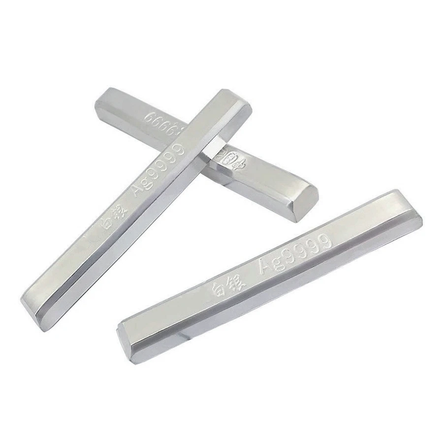 Стержни из чистого серебра с слиток 1 шт. 10/20/30/40/50 г стержни Ag9999 серебряные слитки