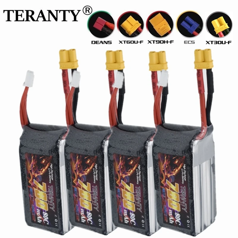 

TREANTY MAX 160C 4S 14,8 V Lipo battery 780mAh 80C XT30/XT60/XT90 Plug для FPV Cine BetaFPV Racing Drone RC Quadcopter Parts