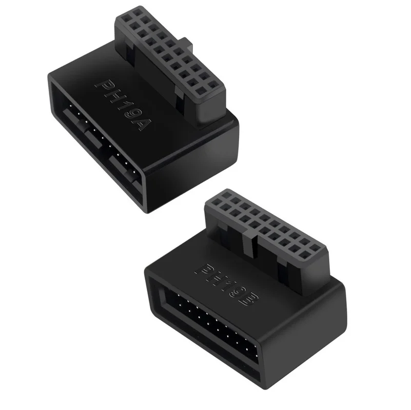 USB 3.0 20pin штекер-гнездо удлинитель Угловой 90 градусов для материнской платы разъем