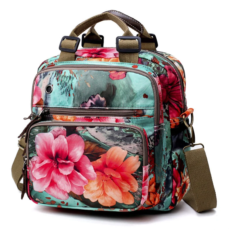 

Woman Backpacks Multifunction Flower Print Bagpack Female Travel Harajuku Style for Women Fashion Back Packs Ladies Shoulder Bag
