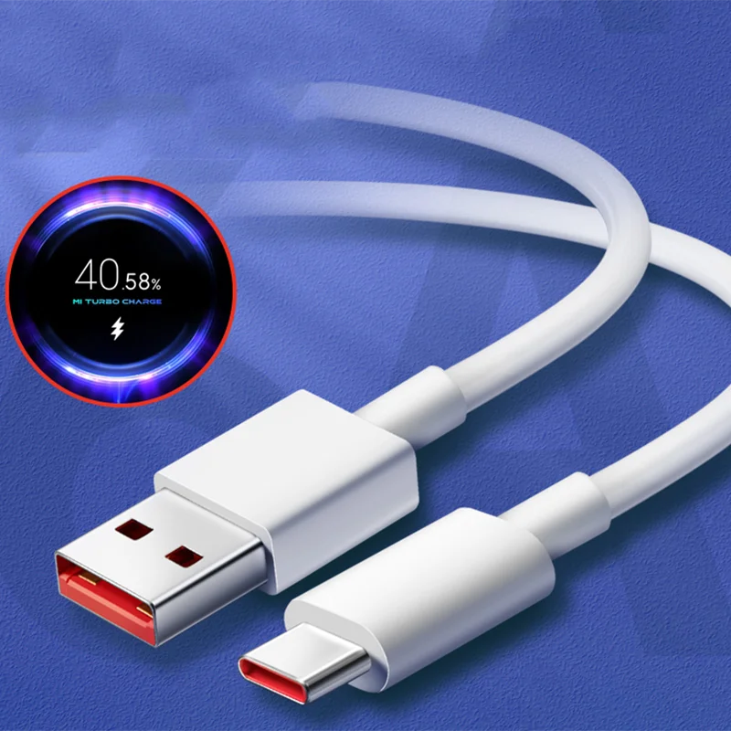 

120W 67W 55W 33W 6A Fast Turbo Charge Original USB Type C Cable For Xiaomi Mi 12 11 10 Poco X3 Pro NFC F3 M3 Redmi Note 10 K40