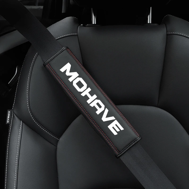

for kia mohave 2021 1pc Cowhide Car Interior Seat Belt Protector Cover For kia mohave 2021 car Auto Accessories