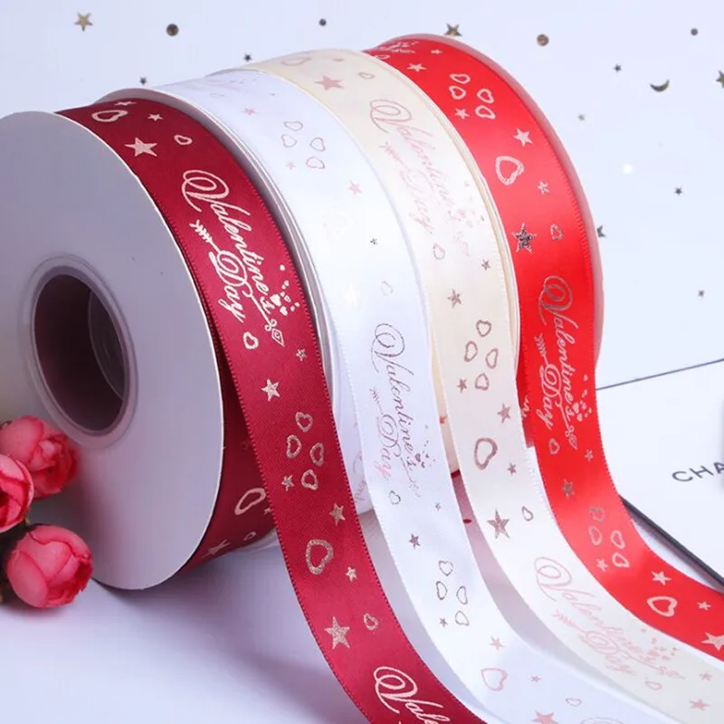 

Декоративная лента для подарка на День святого Валентина, 22 м, 43 м, 2,5 см, 4 см