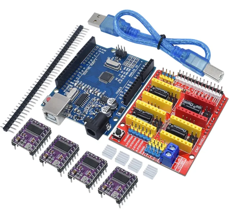 ЧПУ щит v3 V4 гравировальный станок 3D принтер + A4988 Плата расширения драйвера NANO 3 0/UNO