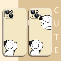 cute couple phone case for iphone 11 12 13 pro max 12 13 mini x xr xs max 7 8 plus 6s 6 plus se 2020 dog protective case shell